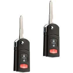 Flip Key Fob Remote fits Mazda 6 2005 2006 2007 2008 (KPU41788), Set of 2