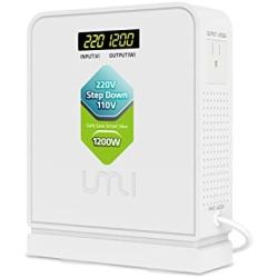 UMI 220V to 110V Step Down Voltage Converter 1200Watts Continuous Full Load Capacity