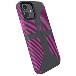 Speck Products CandyShell Pro Grip iPhone 12, iPhone 12 Pro Case, Slate Grey/It’s a Vibe Violet (137602-9230)