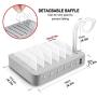 USB Charging Station for iPhone,COSOOS Charger Station with 5 lPhone Charger,1 Type-C,1 Micro Cable,iWatch Stand,6-Port Charging Station for Multiple Devices,iPad,Kindle(Silver White)