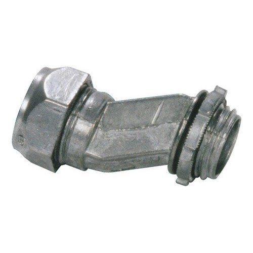 Morris Products 15014 EMT to Box Offset Compression Connector, Zinc Die Cast, 1/2'' TradeSize