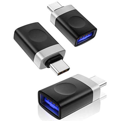 USB C Male to USB 3.0 Female Adapter 3-Pack,Thunderbolt 3 Type C OTG Converter Connector for MacBook Pro,iPad Air 4,S21,21,Chromebook,Pixelbook,Microsoft Surface Go 2,Galaxy Note 20 S10 S20 Ultra Plus