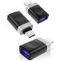 USB C Male to USB 3.0 Female Adapter 3-Pack,Thunderbolt 3 Type C OTG Converter Connector for MacBook Pro,iPad Air 4,S21,21,Chromebook,Pixelbook,Microsoft Surface Go 2,Galaxy Note 20 S10 S20 Ultra Plus