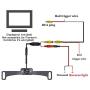 Rohent HD Car Backup Camera Hitch Rear View License Plate Camera with 2 Auto LED Lights Color Front View Camera IP69 Waterproof Super Night Vision with Grid Lines DIY Setting-R6