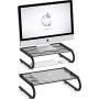 2 Pack - Simple Houseware Mesh Monitor Stand Riser