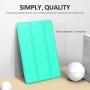 MoKo Case Fit New iPad Mini 5 2019 (5th Generation 7.9 inch), Slim Lightweight Smart Shell Stand Cover with Translucent Frosted Back Protector, with Auto Wake/Sleep - Mint Green