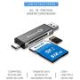 SmartQ C350 USB C sd Card Reader and USB 3.0 Super Speed Memory Card Adapter for MicroSDXC and SDHC Card, SD, SDXC, SDHC, SD Cards, Works for Windows, Mac OS X, Android Devices, OTG Adapter