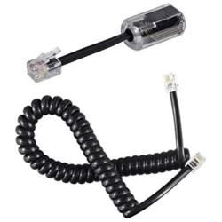 Telephone Handset Cord Detangler, 1 Pack 360 Degree Rotating/Anti-Tangle Landline Cable and 1 Pack Telephone Handset Cord 8.5 Foot Uncoiled (2 Foot Coiled)