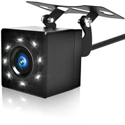 Rear View Camera, 12V 8 LED Backup Camera Night Vision Waterproof 150° View Angle, HD Reversing Camera with Parking Guidelines Mirror Image, Universal for 12V Car/Minitruck/RV/SUV/Minivan/Camper