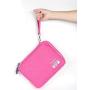 Universal Electronics Accessories Organizer, Waterproof Portable Cable Organizer Bag,Travel Gear Carry Bag for Cables (L, Black) (Pink, L)