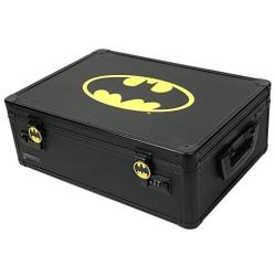 Vaultz Locking Storage Chest/Dorm Storage with Combination Locks, Black with Batman (VZ03913)