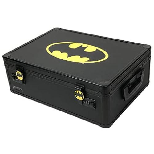 Vaultz Locking Storage Chest/Dorm Storage with Combination Locks, Black with Batman (VZ03913)