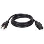 Tripp Lite Standard Computer Power Cord 10A,18AWG (NEMA 5-15P to IEC-320-C13) 6-ft.(P006-006)