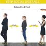 Limmoz 6 Feet Social Distance Pointer, Portable Telescopic Handheld Social Pointer Stick, Extendable 6 Feet Pole - Measure Social Distance (Yellow)