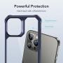 ESR Air Armor Series Case Compatible with iPhone 12 Pro Max 6.7-Inch [Shock Absorbing and Scratch Resistant] [Military Grade Protection] [Hard Back with Flexible Frame] - Transparent Blue