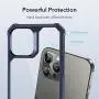 ESR Air Armor Series Case Compatible with iPhone 12 Pro Max 6.7-Inch [Shock Absorbing and Scratch Resistant] [Military Grade Protection] [Hard Back with Flexible Frame] - Transparent Blue