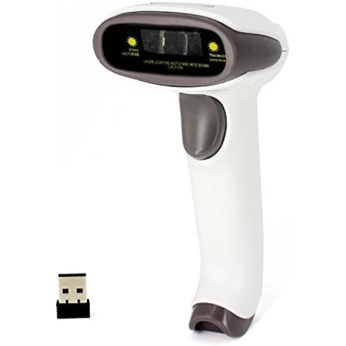 USB Wireless Barcode Scanner,Symcode Handheld Laser Barcode Reader (2.4GHz Wireless & USB2.0 Wired) with Receiver Storage of up to 10000 Code