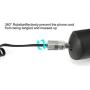 Telephone Cord Detangler, Uvital Wireless Anti-Tangle Telephone Handset Cable 360 Degree Rotating Landline Swivel Cord Untangler Black (8 Pack)