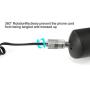 Telephone Cord Detangler, Uvital Wireless Anti-Tangle Telephone Handset Cable 360 Degree Rotating Landline Swivel Cord Untangler Black (2 Pack)