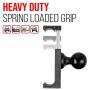 TACKFORM Motorcycle Phone Mount - 1'' Ball Connection - Heavy Duty Spring Loaded Phone Holder. Compatible with RAM and ARKON 1 Inch Ball System. Optional Tether Included