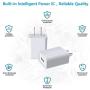 USB Wall Charger FOBSUNLAND. USB Wall Plug 5V 2.1A AC Power Adapter Compatible with iPhone,iPad,Samsung,Tablet,Kindle and More (White 2pack)
