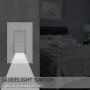 2Pack-SOZULAMP Illuminated Light Switch-Easy Install,Auto On/Off GuideLight White Wall Switches with Night Lights,Single Pole,15 Amp 120/277V,Decora Paddle Rocker AC Quiet Switch(Daylight LED)
