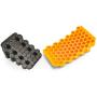 Camco 44423 RV Curved Leveler with Chock - Easy Drive-on Leveler Adds Up to 4'' in Height