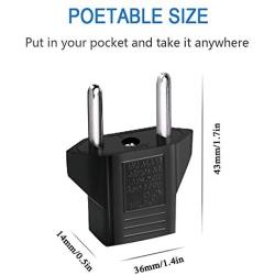 Inovat 8 PCS American USA to European Outlet Plug Adapter