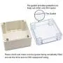 Zulkit Junction Box ABS Plastic Dustproof Waterproof IP65 Universal Electrical Boxes Project Enclosure Grey with Clear Cover 4.7 x 4.7 x 3.5 inch (120 x 120 x 90mm)