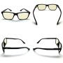 J+S Vision Blue Light Shield Computer Reading/Gaming Glasses - 0.0 Magnification - Anti Blue Light 100% UV Protection Low Color Distortion, Classic Black Frame - Essential Gaming Gear