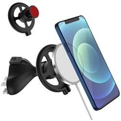 TOLUOHU for Magsafe CD Slot Car Phone Mount 2 Pack Set, Dashboard/Office/Home Table Desk 360° Phone Holder Compatible with MagSafe Charger for Phone 12,12 Pro, 12 Mini, 12 Pro Max