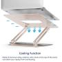 Laptop Stand, EPN Laptop Riser with Heat-Vent to Elevate Laptop, Adjustable Desktop Holder Compatible for MacBook Pro/Air, Surface Laptop, Dell XPS, HP, Samsung and Other 11-17 Inch Notebook