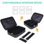 Electronic Organizer, BAGSMART Accessories Organizer Travel Double Layer Electronics Bag Large for 10.5 inch iPad Pro, Adapter, Cables, Black