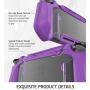 Mumba Dockable Case for Nintendo Switch TPU Grip Protective Cover Case Compatible with Nintendo Switch Console and Joy-Con Controller (Purple)