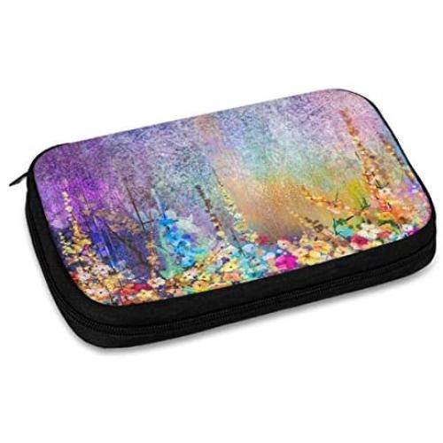 Abstract Floral Watercolor Painting Electronic Organizer Compact Travel Cable Organizer Bag Pouch