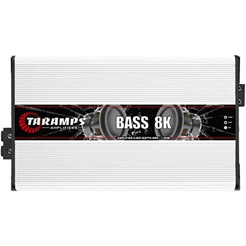 Taramps 900745 Class D BASS 8K 8000 Watt RMS 1 Ohm Automotive Sound Systems Mono Full Range Speaker Amplifier with Built In Thermal Protection