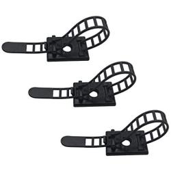 Wire Management Clips with Screw Hole (40 Pack) Adjustable Zip Ties，self Adhesive Nylon Cable Traps(Black)