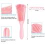 Emoly 2 Pack Detangling Brush for Natural Hair-Detangler for America 3a to 4c Kinky Wavy, Curly, Coily Hair, Detangle Easily with Wet/Dry (Green& Pink)