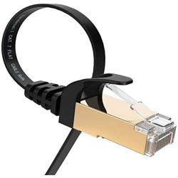 Ethernet Cable, VANDESAIL CAT7 Network Cable RJ45 High Speed STP LAN Cord Gigabit 10/100/1000Mbit/s Gold Plated Lead (3ft, Black-3pack)