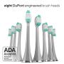 AquaSonic Vibe Series Ultra Whitening Toothbrush – ADA Accepted Electric Toothbrush - 8 Brush Heads & Travel Case - Ultra Sonic Motor & Wireless Charging - 4 Modes w Smart Timer – Charcoal Metallic