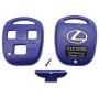 Cutting Not Required - Replacement Key Fob Keyless Entry Remote Control Key Case Fit for Lexus ES GS GX IS LS LX RX SC Car Key Fob Shell Cover (1 Black + Blue)