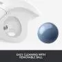 Logitech ERGO M575 Wireless Trackball Mouse, Easy thumb control, Precision and smooth tracking, Ergonomic comfort design, Windows/Mac, Bluetooth, USB - Off White