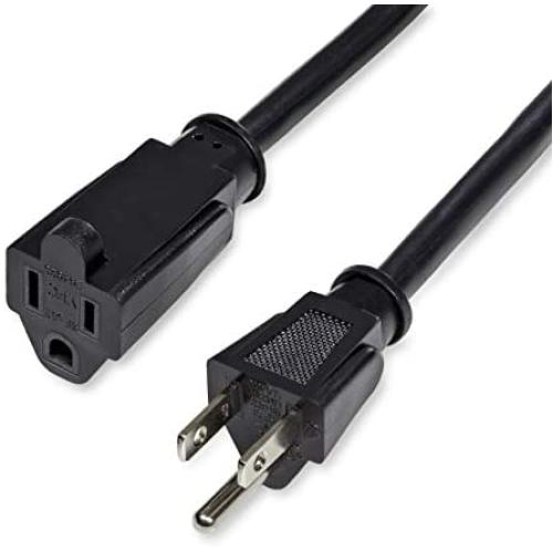 StarTech.com 6 Ft Power Cord with 125 Volts at 13 Amps - 16 AWG Power Extension Cable Cord - NEMA 5-15R to NEMA 5-15P (PAC1016)