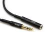JEEUE 1/4'' Extension Cord Cables, 1/4'' (6.35mm) Stereo Plug Male to 1/4 inch Female Stereo Headphone Guitar Extension Cable Cord, Gold Plated Audio Cable Stereo Extender (3FT)