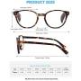 SKYWAY 5 Pack Blue Light Blocking Reading Glasses, Stylish Retro Computer Gaming Eyeglasses Women Men Spring Hinges Reader Lightweight Anti Glare（4.0X）