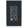 Leviton GFWR1-E Self-Test SmartlockPro Slim GFCI Weather-Resistant Receptacle with LED Indicator, 15 Amp, Black
