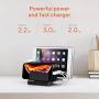 Alxum USB C Charging Station for Multiple Devices, 8 Ports Charging Dock Station with Quick Charge 3.0+USB C Ports, Transformable Wall Mount Charger, for Cell Phone, Tablet, and Other USB Devices