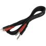 Hosa CPR-202 Dual 1/4'' TS to Dual RCA Stereo Interconnect Cable, 2 Meters