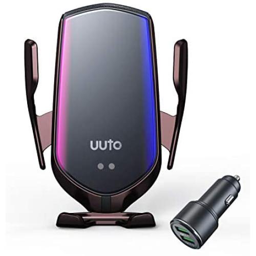 Wireless Car Charger, 10W Qi Fast Charging Auto-Clamping Car Mount Air Vent Phone Holder for iPhone 12 Series/ 11/11 Pro/ 11Pro Max/Xs Max/XS/XR/X/ 8/8P, Samsung S20 /S10 /S9 /S8 /Note10 /Note9