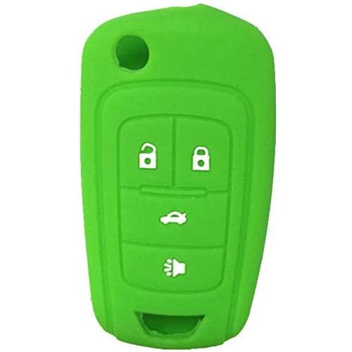 New Green 4 Buttons Key Cover for Flip Folding Key Case Cover Silicone cover for 2010 2011 2012 2013 2014 Camaro